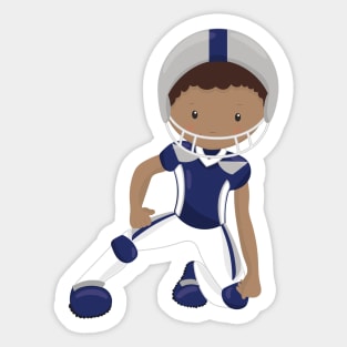 African American Boy, Rugby, American Football Sticker